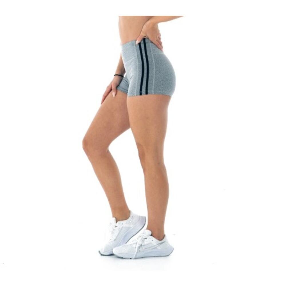 Women's The Barbell Cartel Legacy 2.5" Shorts, Heather Gray, Size L
